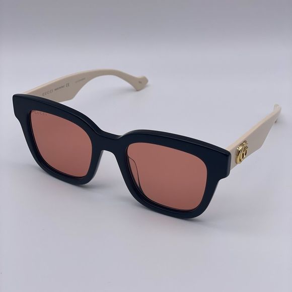 GUCCI GG0998S 002 Black/White/Orange Women Sunglasses - Picture 4 of 12